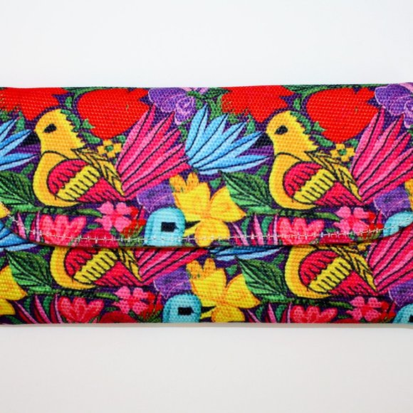 Super Cute NEW Parrot bird Wallet made in Mexico Fabric synthetic Bright… - Picture 1 of 5